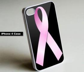 Breast Cancer Awareness Pin - iPhone 4 Case, iPhone 4s Case, iPhone 5 Case Hard Plastic Case