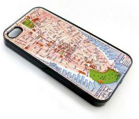 New York City Vintage Map - iPhone 4 Case, iPhone 4s Case, iPhone 5 Case Hard Plastic Case